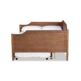 thumbnail image 6 of Baxton Studio Alya Classic Traditional Farmhouse Walnut Brown Finished Wood Full Size Daybed with Roll-Out Trundle Bed, 6 of 12