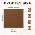 thumbnail image 2 of Uxcell 12" Self Adhesive Carpet Tile, 4 Pcs Small Area Square Polyester Rug Anti-Slip Reusable Peel and Stick Carpet Locker Rug Locker for Tabletop Background Decoration, Brown, 2 of 7