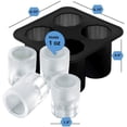 thumbnail image 5 of Moldes/bandejas de hielo de silicona para vaso de chupito para congelador con 4 cavidades, cubitos de hielo de vaso de whisky reutilizables, capacidad para 1oz cada uno, 1,3 pulgadas, 5 of 5
