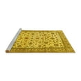 thumbnail image 2 of Ahgly Company Machine Washable Indoor Square Persian Yellow Traditional Area Rugs, 4' Square, 2 of 4