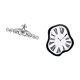 thumbnail image 5 of Decoración de pared con pergaminos,Decoración de pared con pergamino,arte rústico de metal.,Reloj de pared,Reloj de pared interior con números romanos nórdicos,Relojes distorsionados Reloj, 5 of 8