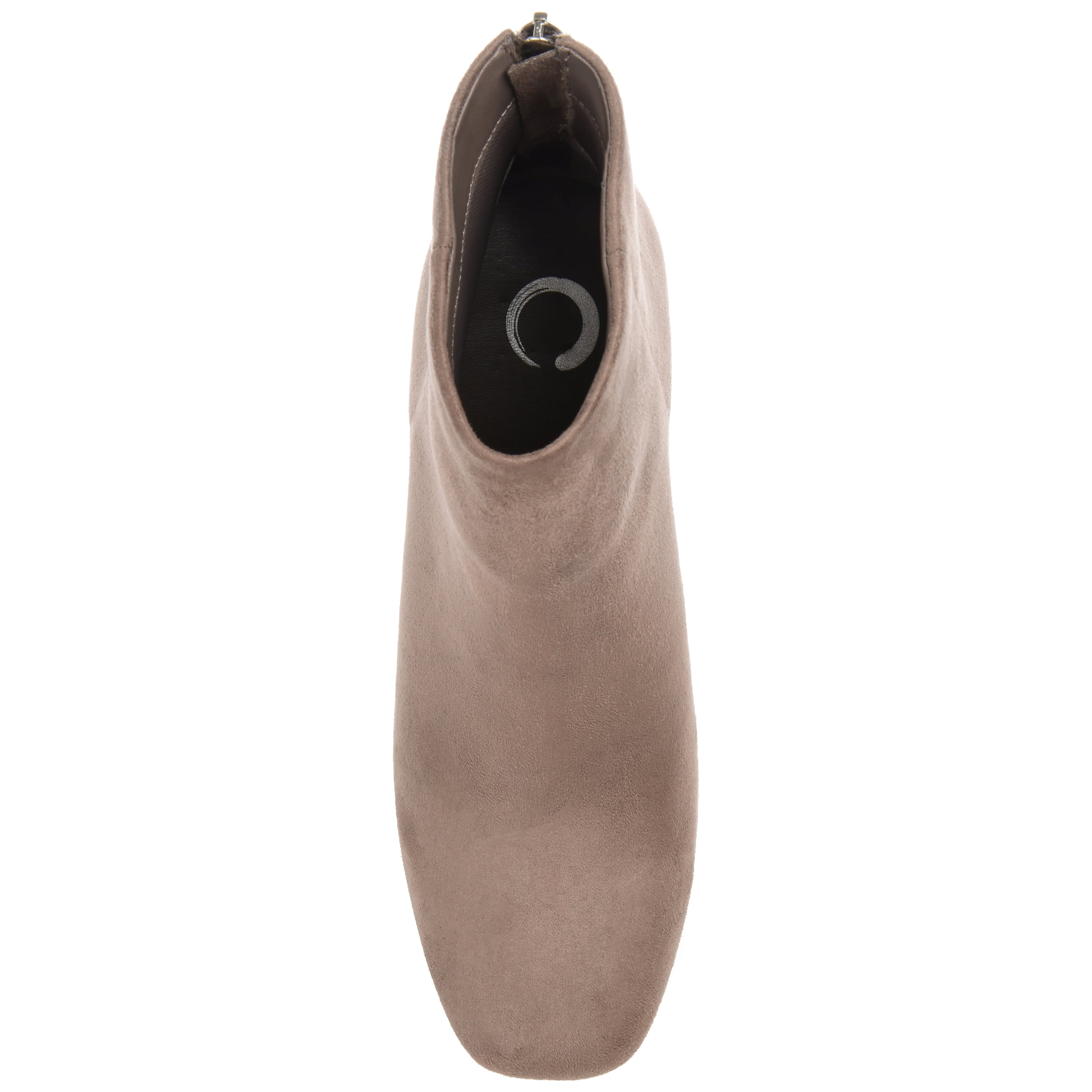 Journee Womens Audrina Back Heel Zip Stacked Heel Booties