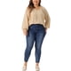 thumbnail image 2 of Blusa casual elegante de mujer talla grande Agnes Orinda con mangas largas abullonadas, escote en V y puños con volantes 4X color beige oscuro, 2 of 5