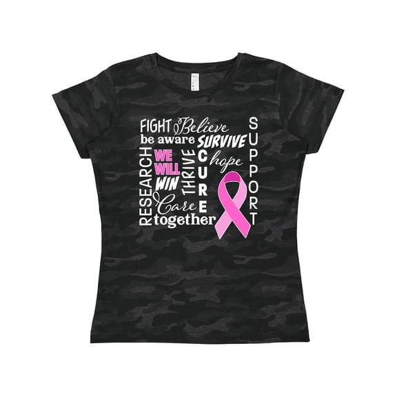 Inktastic Breast Cancer- Together We Will Win Women's T-Shirt
