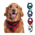 thumbnail image 1 of 4 pañuelos clásicos a cuadros para perros, pañuelo de algodón para cachorros, pañuelo triangular para mascotas, para perros pequeños, medianos y grandes, gatos, 1 of 4