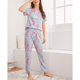 thumbnail image 4 of Pijamas de verano, ropa de dormir para mujer, ropa de dormir de cuello redondo para mujer, conjunto de pijamas con acabado de lujo, 4 of 6