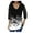 Black, variant on LEAVINGSUO Women's Plus Size Round Neck Long Sleeve Women's Lace 3/4 Sleeve V Neck T Shirt Ladies Floral Blouse Tunic Tops Plus Size