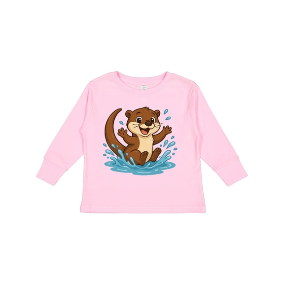 Inktastic Otter Lover Boys or Girls Long Sleeve Toddler T-Shirt