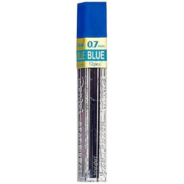 Pentel Lead Refill.7mm, 12/TB, Blue (PENPPB7)