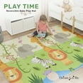 thumbnail image 5 of Dream On Me Play Time Reversible Baby Play Mat Foldable Extra Large Thick Foam Crawling Playmats for Toddlers Waterproof Portable Playmat Yoga/Picnic/Game Mat Indoor/Outdoor, Happy Animals Footprint, 5 of 6