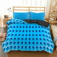 thumbnail image 3 of 2024 3D Hycomb Duvet Cover Abstract Geometric Bedding Set Microfiber Comforter Cover With Pillowcases King For Kids Adults r, 3 of 7