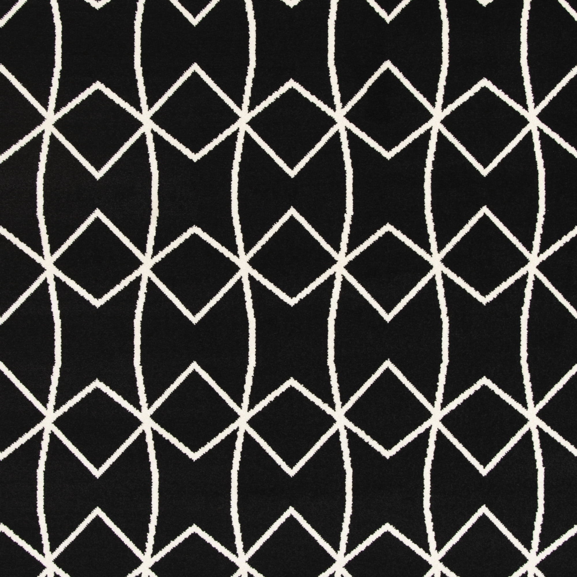 Loomaknoti Terrace Tropic Tamariez 2' x 3' Geometric Indoor/Outdoor Runner Rug , Black/White