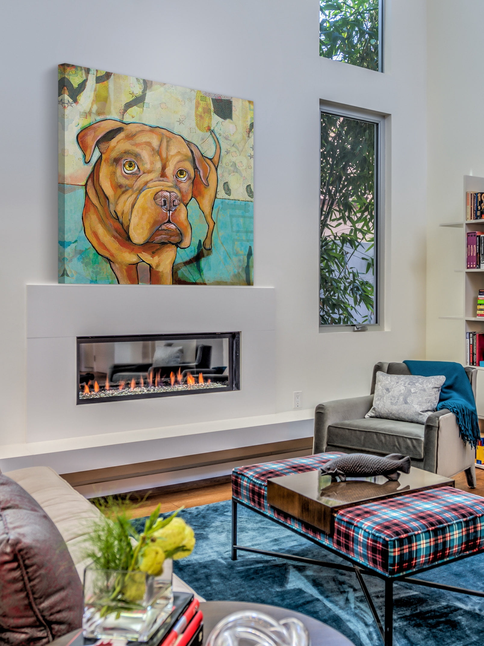 "Dogue De Bordeaux" Painting Print on Wrapped Canvas