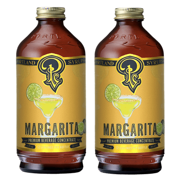 Margarita Syrup - Craft Cocktail and Mocktail Mixer with Tangerine, Blood Orange, and Lime Puree - 12 oz bottle (Pack of 2)