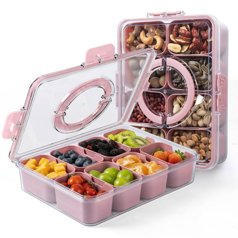 COOK WITH COLOR Snackle Box Containers, 8 Compartment Plastic COOK WITH COLOR Snackle Box Containers, 8 Compartment Plastic