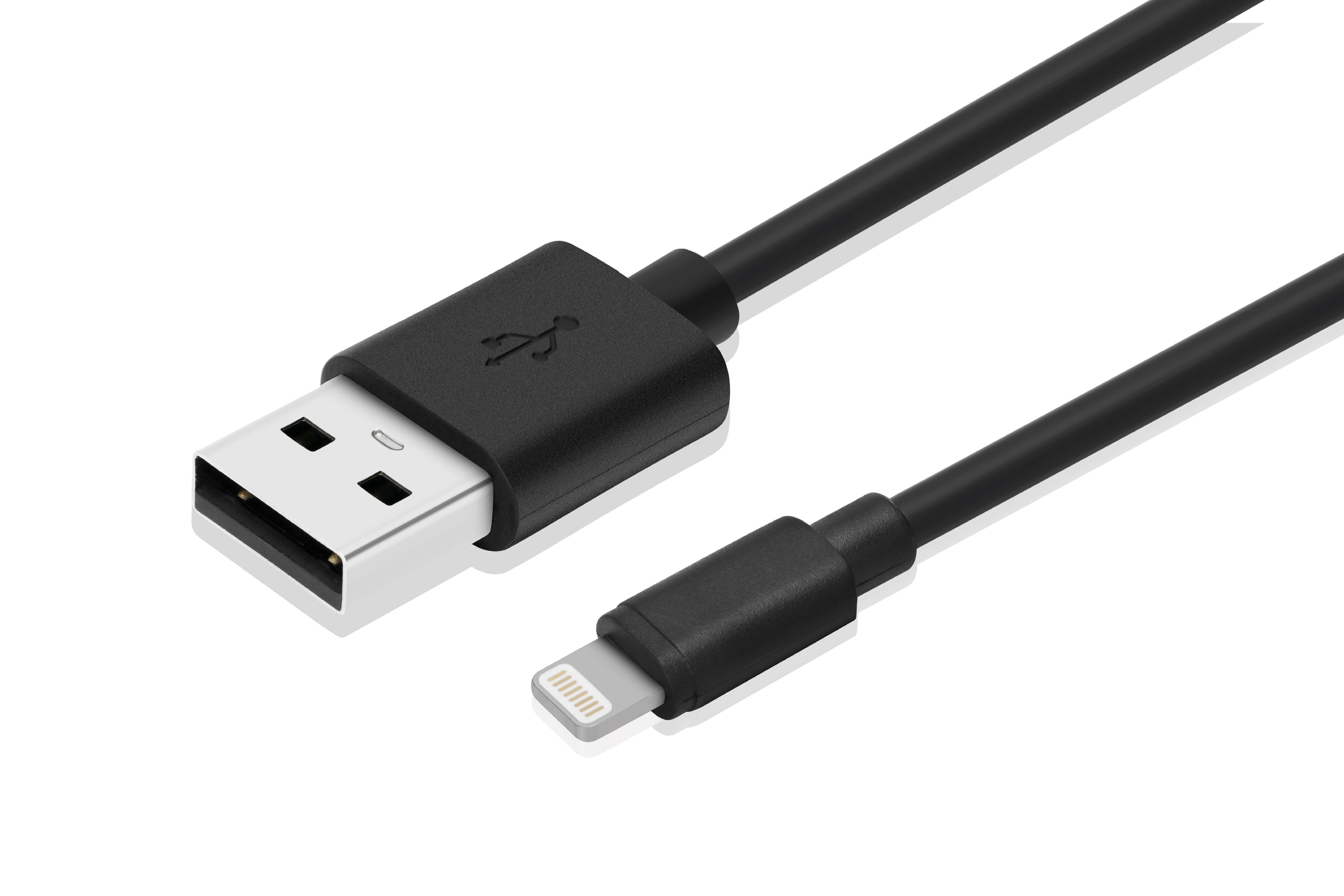 onn. Lightning Cable 10', Black