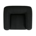 thumbnail image 4 of Jennifer Taylor Home Alpine 43.5" Modern Scandinavian Boucle Minimalist Round Arm Sherpa Living Room Arm Chair, Ebony Black, 4 of 7