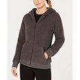 thumbnail image 2 of 32 DEGREES Womens Fleece Zip Hoodie,Charcoal,Medium, 2 of 2