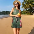 thumbnail image 3 of Balery Humming Bird 1 Vestidos de verano para mujer con estampado: vestido holgado sin mangas, vestido playero informal y cómodo para días calurosos., 3 of 7