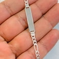 thumbnail image 3 of 925 Sterling Silver Baby ID Bracelet Figaro Kids Gifts Boys Girls 6.25" 4g Pulsera De Bebe, 3 of 5