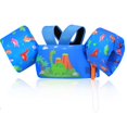 thumbnail image 1 of Brazalete de natación MoKo para niños de 9 a 14, 18 a 23 kg, azul y dinosaurios, 1 of 7