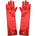 thumbnail image 2 of 11.5" Long Satin Bowknot Gloves for Little Girls,Special Occasion Gloves for Parties, Flower Girls, Princess, Cosplay, Halloween, Wedding, & communion, 2 of 5