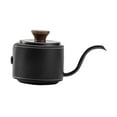 thumbnail image 2 of Mini hervidor de café vertido de acero inoxidable, cafetera con boquilla, tetera de acampada de 180 ml para el hogar, restaurante, regalo de pesca Negro, 2 of 8