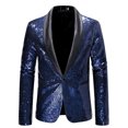 thumbnail image 2 of Levmjia Men's Sequin Blazer Stage Performance Jacket Sparkling Evening Wear Single-Breasted Suit Jacket Glitter Party Blazer 100% Polyester S-2XL, 2 of 4