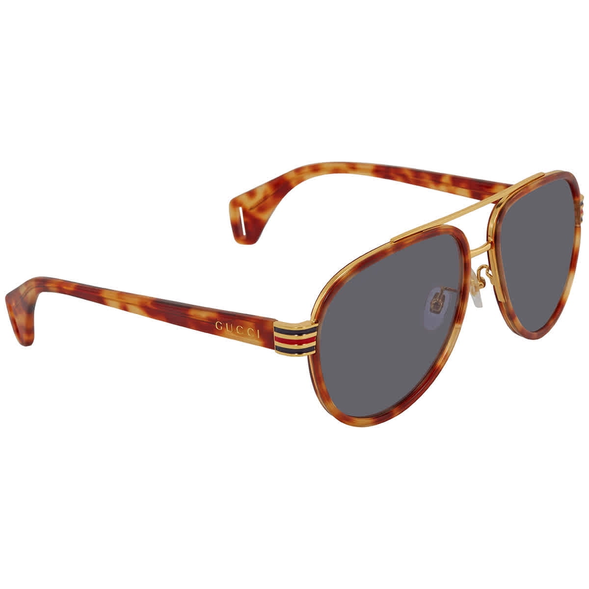 Gucci Grey Aviator Men's Sunglasses 