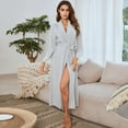 thumbnail image 5 of MELLCO Cotton Lightweight Robe Long Knit Bathrobe Soft Sleepwear Ladies Loungewear S-XXL, 5 of 11