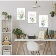 thumbnail image 2 of Florals Pictures Wall Art Flowers Rose Canvas Eucalyptus Botanical Plants Paintings Leaf Prints, Minimalist Simple Artwork Framed for Bathroom Living Room Bedroom Office Home Decor 12"x16"x3, 2 of 6