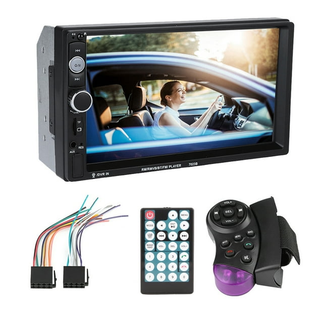 Écran Tactile 7 Pouces Double Din Voiture BT Lecteur MP5 Stéréo Radio FM Support Image Inversée