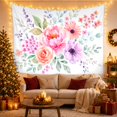 thumbnail image 3 of Peonies and Roses in a Lush Bouquet, Romantic Watercolor for Flower Lovers, Floral Wall Art, Mother'S Day Gift, Tapestry Wall Hanging for Bedroom and Living Room, 3 of 7