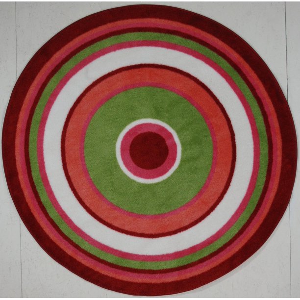 Fun Rugs Fun Time Shape Collection Concentric 3 Area RugSize51"Round