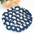 thumbnail image 6 of GROFRY Hairnet Women Bun Cover Hair Net Ballet Dance Skating Rhinestone Crochet Snood, 6 of 7