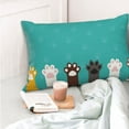 thumbnail image 6 of Kll Cute Cat Paw And Dog Pillow Covers Envelope Closure,Super Soft And Cozy Fuzzy Fleece Pillow Case Cover 16"X24", 6 of 9