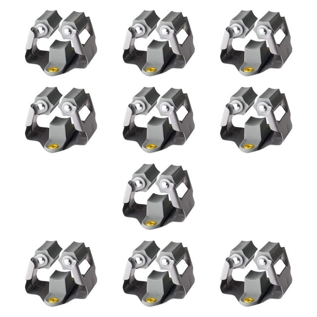 10 piezas soportador de to de pared montaje de pared multifuncional herramientas de limpiador de pinza estante de almacenamiento para jardín de gris