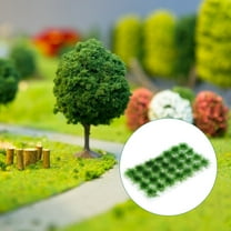 RENACLIPY Plastic Artificial Grass Mat for Model Making, Landscaping, Dioramas, and Crafts - Green