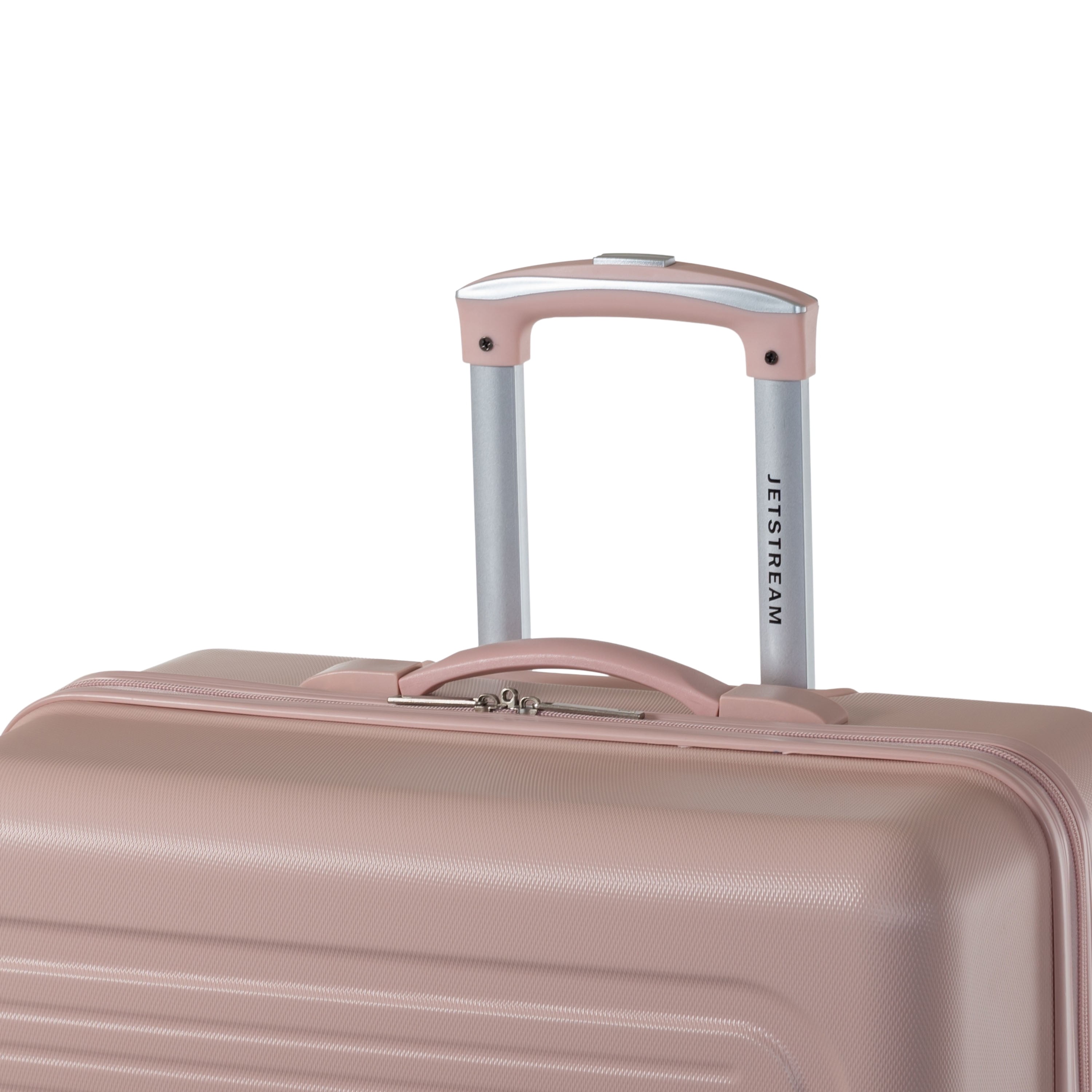 JETSTREAM 5pc Hardside Rolling Spinner Upright Set, 20" 28" Luggage Duo, 3pc Packing Cubes, Blush