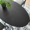 thumbnail image 4 of Modway Crossroads 71" Oval Wood Dining Table in Black, 4 of 8