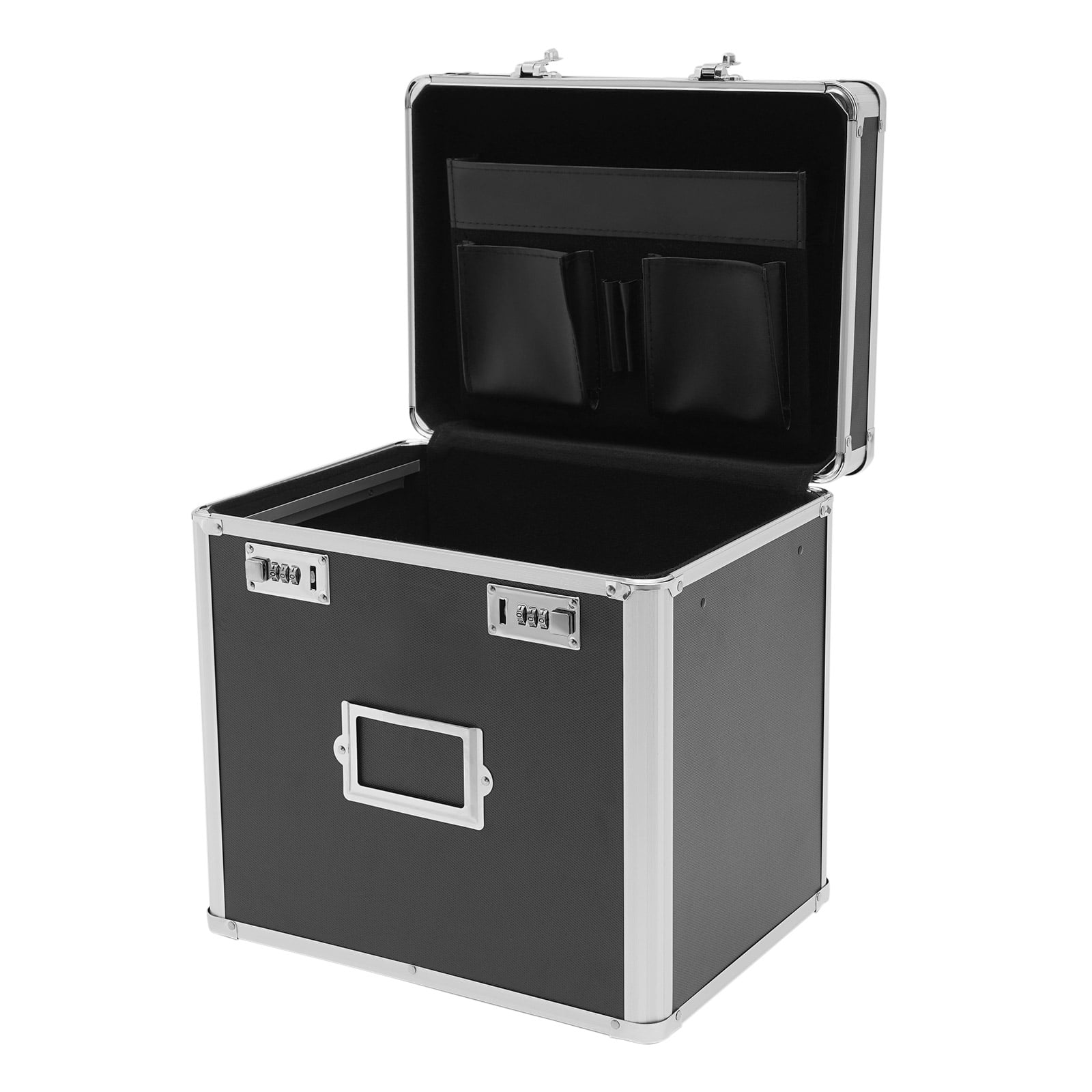 Peakora Aluminum File Carrying Case, Black Executive Document Briefcase & Business File Storage Solution