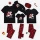 thumbnail image 3 of Pijamas familiares a juego de Navidad, diseño exclusivo, Papá Noel, unicornio, montar, conjunto de Pijamas cortos negros, 3 of 3