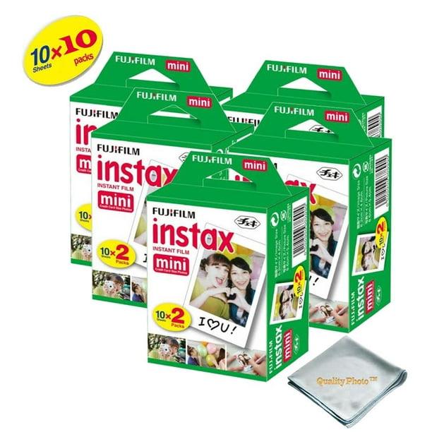 Kwadrant St totaal Fujifilm Instax Mini Instant Film 10 Pack 100 Sheets For Fujifilm Mini 8 9  11 12 Cameras (White) - Walmart.com