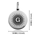 thumbnail image 2 of Stainless Steel Masonic Letter G Symbol Round Medallion Keychain Circle Ring, 2 of 2