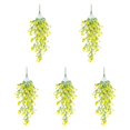 thumbnail image 1 of 5 piezas flores artificiales plantas colgantes falsas eucalipto hojas románticas flores falsas de vegetación falsa para decoración de la Amarillo, 1 of 8