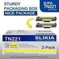 thumbnail image 5 of 2-Pack Yellow TN221 Toner Cartridge: Compatible TN221 TN-221 Replacement for Brother HL-3140CW 3150CDN 3170CDW 3180CDW MFC-9130CW 9140CDN 9330CDW 9340CDW DCP-9015CDW 9020CDN Printer, 5 of 6