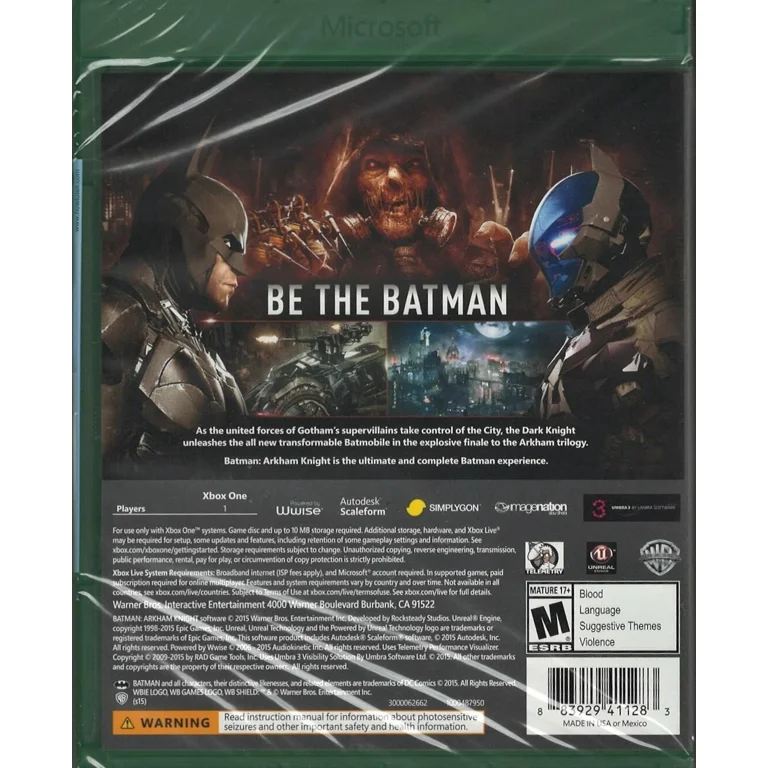 BATMAN ARKHAM KNIGHT XBOXONE【北米版】 Batman: Arkham Knight Xbox One (Brand New Factory Sealed US