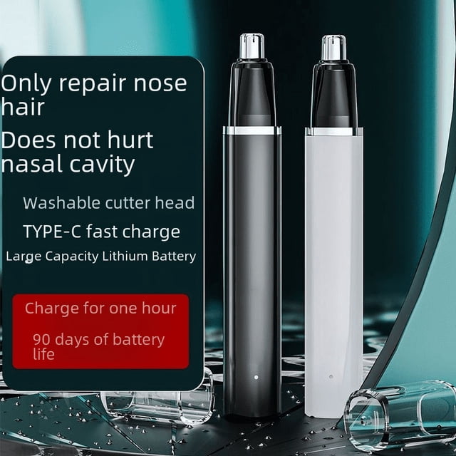 Recortador de vello nasal eléctrico portátil, recargable por USB, para hombres y mujeres, depilación de fosas nasales y cavidades nasales