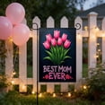 thumbnail image 6 of Vintage Peony Best Mom Ever House Flag, Rustic Wooden Texture Decor Flag for Mother's Day and Home Porch 17.7x11.8in, 6 of 6