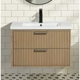 thumbnail image 2 of San Diego 30" Floating Bathroom Vanity Oak, 2 of 11